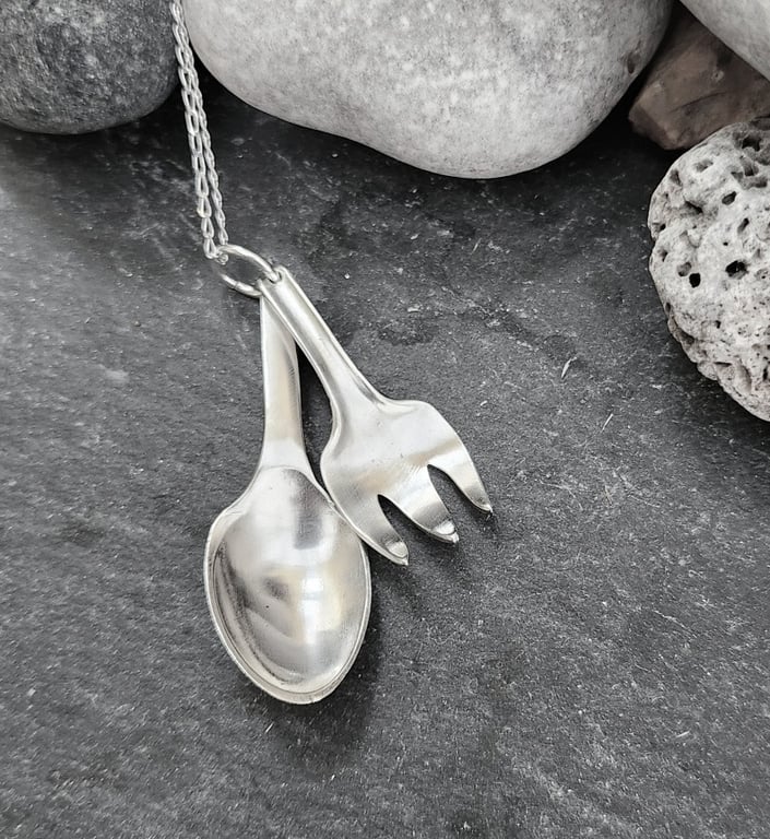 Upcycled sugar tongs pendant