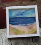 Needle felted and hand embroidered wool picture - Coastal scene  - Image 6
