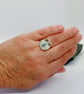 Amazonite Gemstone Ring sterling silver floral design summer seconds - Image 2