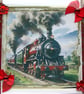 Steam Train - Hand Crafted Decoupage Greeting Card - Blank - 3056 - Image 2