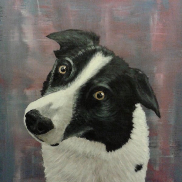 Custom Pet Portrait Painting - One Subject - Large (16" x 12" approx)