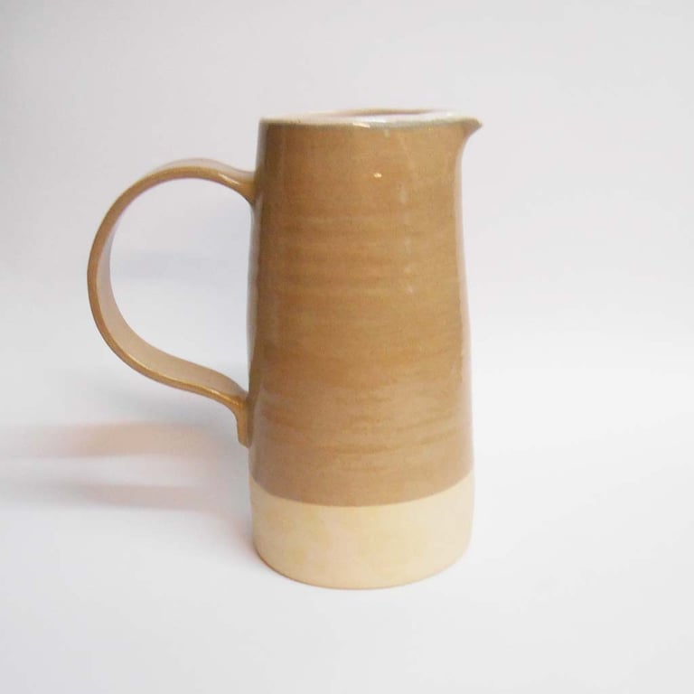 Pitcher Stunning Stately Taupe Grey Water Jug.