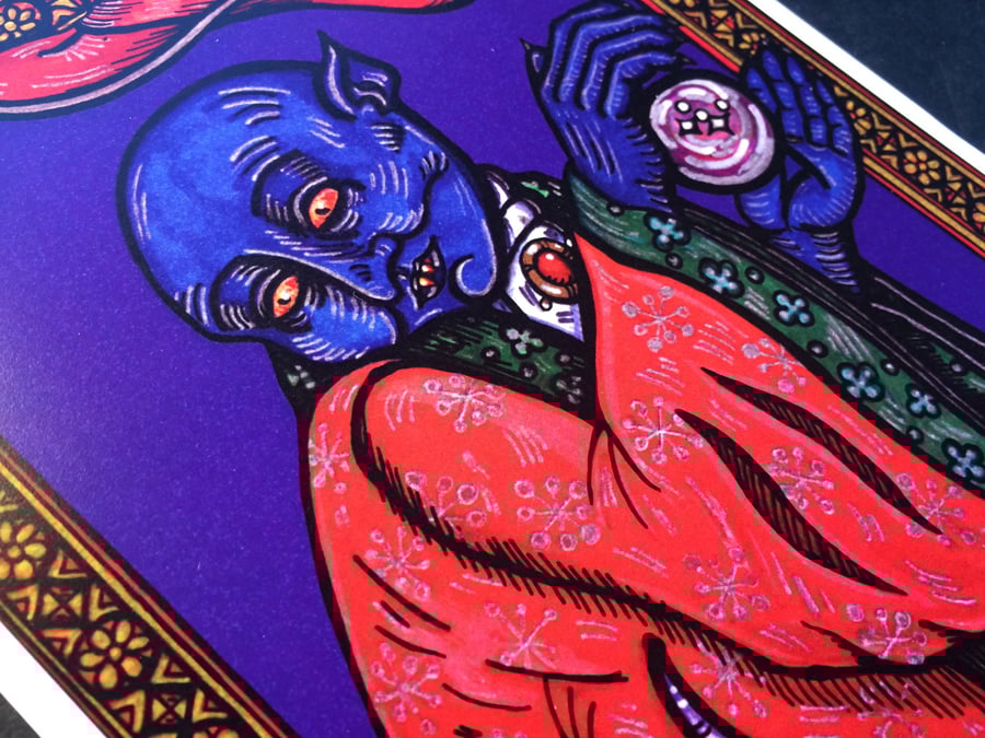 Vampire and a Sphinx Cat - A5 Art Print