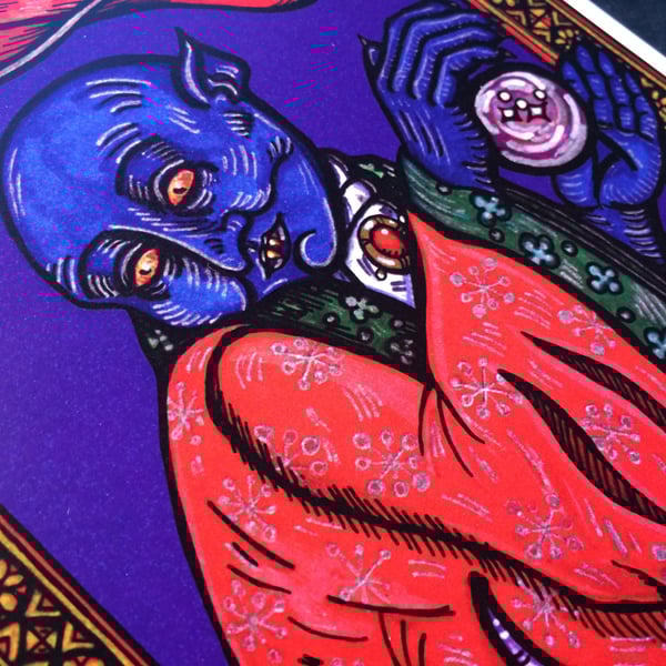 Vampire and a Sphinx Cat - A5 Art Print