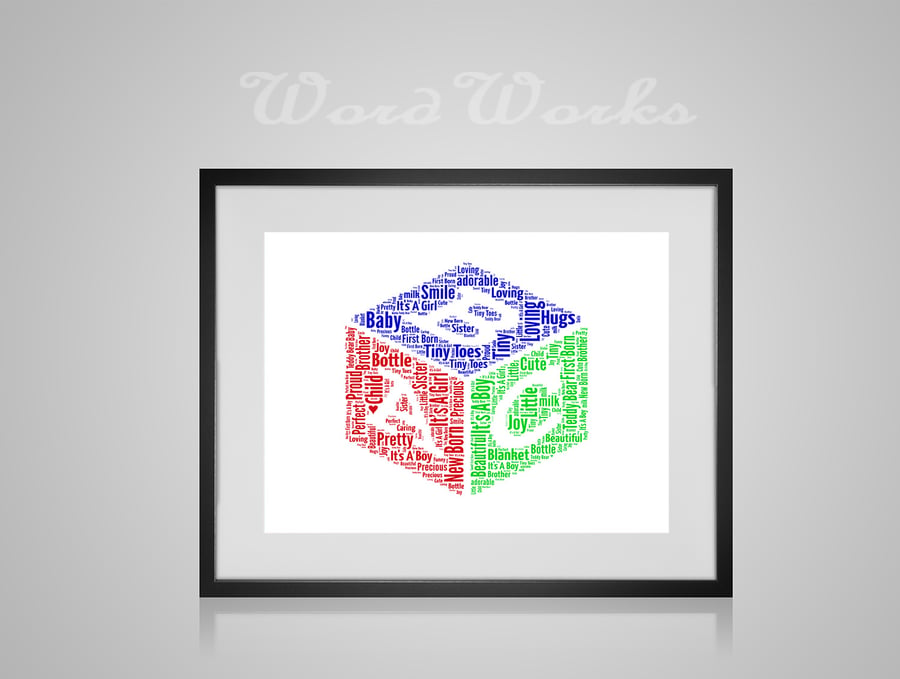Personalised Baby ABC Toy Block Word Art