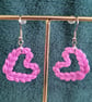 Polymer Clay Pink Heart Wreath, 316 Surgical Stainless Steel
