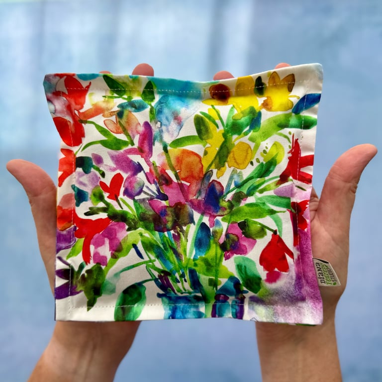 Happy flowers Lavender Pillow