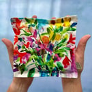 Happy flowers Lavender Pillow