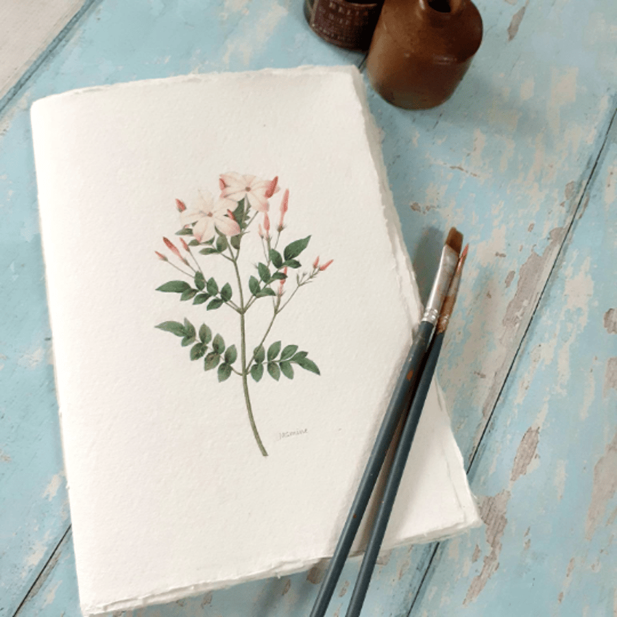 Artists Watercolor Sketchbook A5 or A6. Handmade Cotton Rag Paper  Art Journal