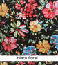 Fabric Storage Box Black Floral Cotton Reusable Storage Caddy - Image 6