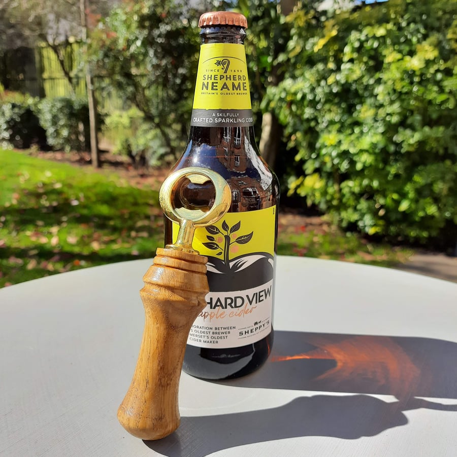 Oak Bottle Opener - Handmade Woodturned