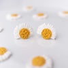 Handmade Daisy Stud Earrings: Polymer Clay Floral Earrings