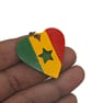 Senegalese flag earrings, love Senegal, loveheart jewellery, african queen. - Image 4