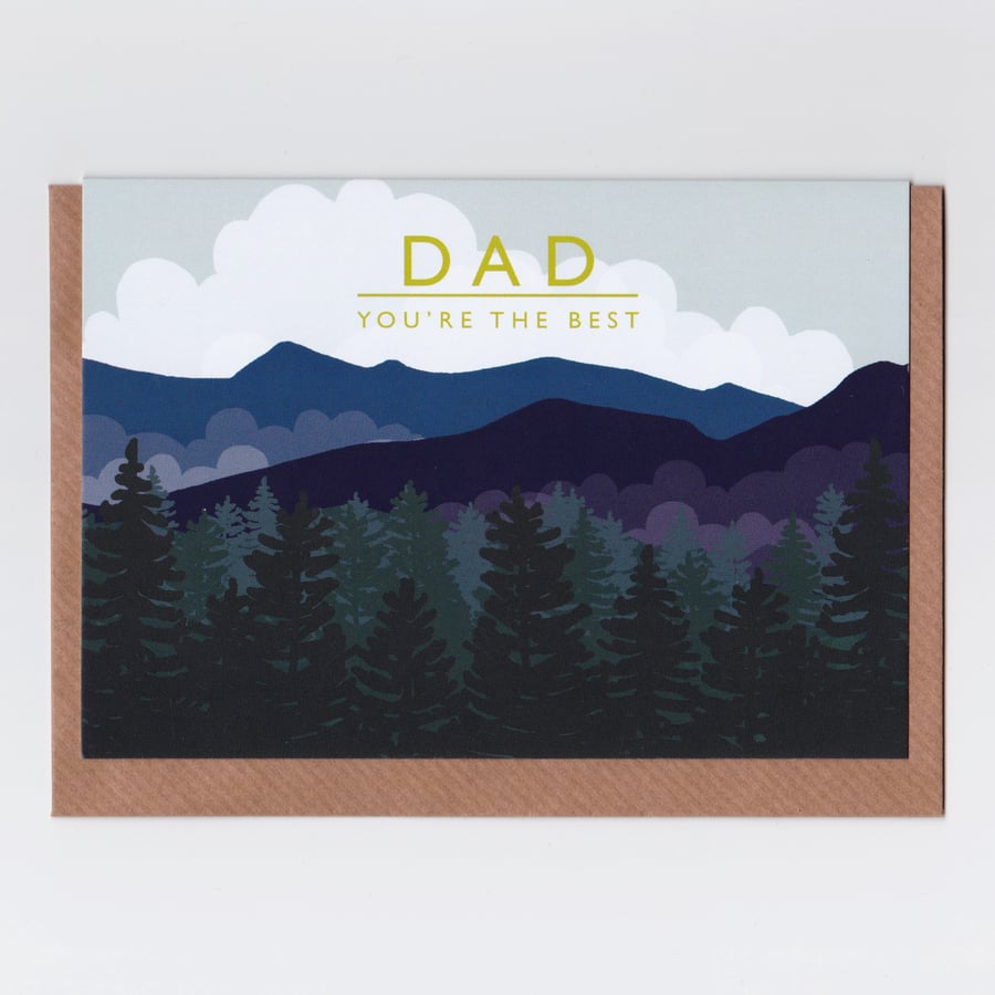 Card for Dad - Mountains