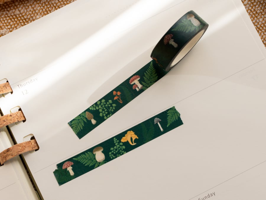 Washi Tape: Mushrooms and Ferns