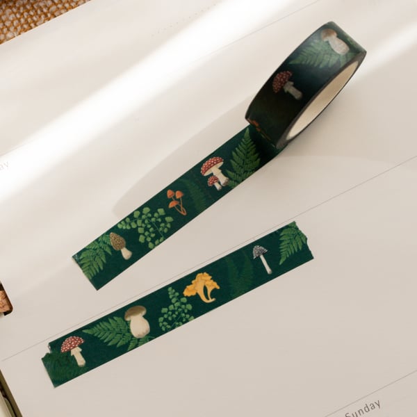 Washi Tape: Mushrooms and Ferns