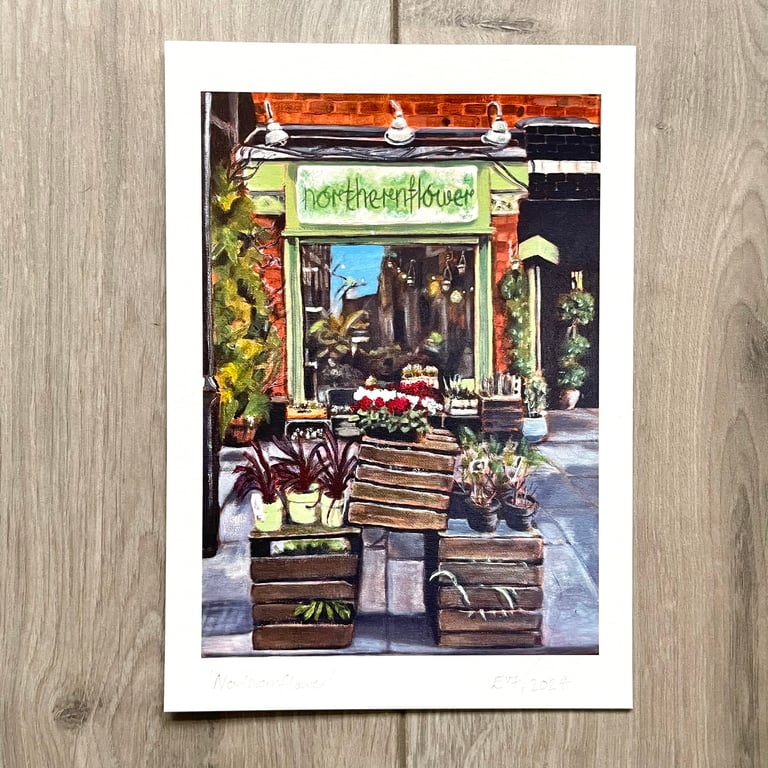 Manchester Art Print - Florist Northernflower - Original Art - A5 or A4