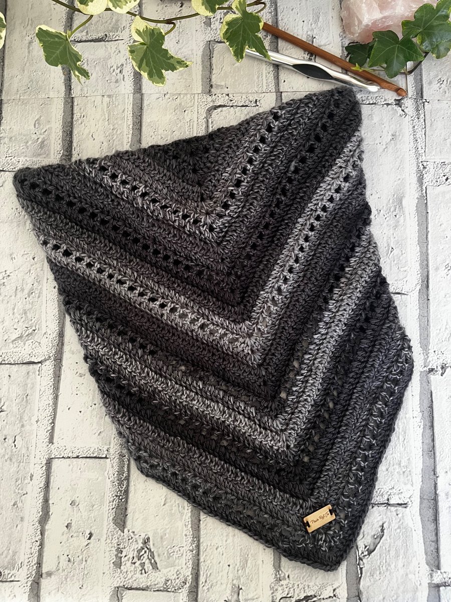 Black & Silver Bandana Scarf