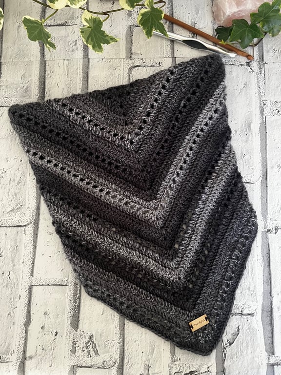 Black & Silver Bandana Scarf