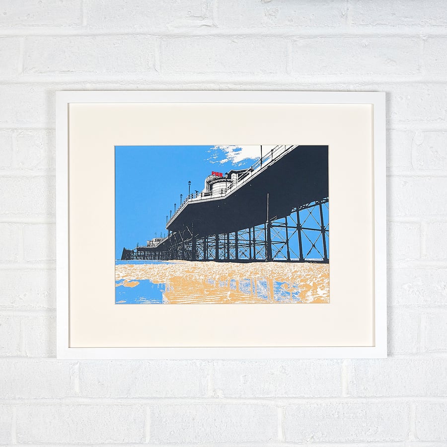 'Worthing Pier' original screen print