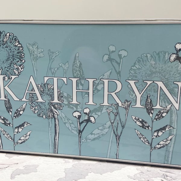 Personalised Rectangular Metal Storage Tin in Gerbra Design