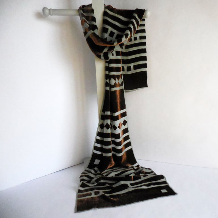 LIMITED EDITION SILK VISCOSE DEVORE VELVET SCARF