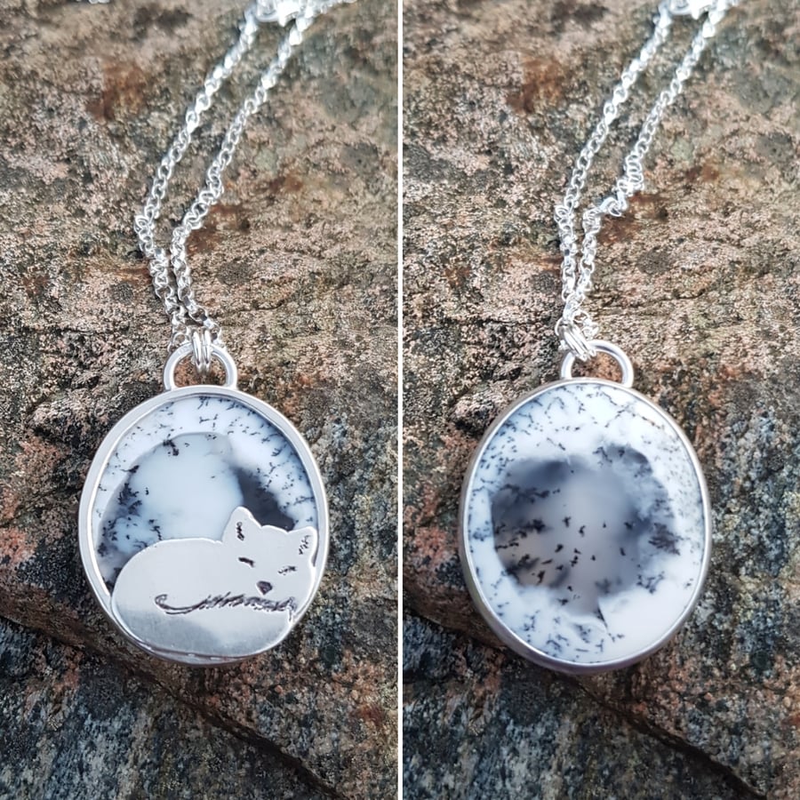 Arctic Fox Opal Necklace 