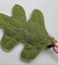 Oak leaf decoration card - upcycled vintage style keepsake, zero waste - Image 5