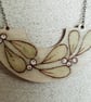Pyrography wooden mistletoe pendant - Image 1