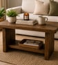 Handmade Rustic Solid Wood Coffee Table Length 70cm