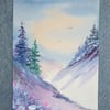 original art hand painted watercolour landscape ( ref F 358.H1 )