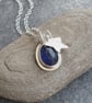 Iolite and silver star pendant, September birthstone, Celestial jewellery - Image 5