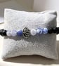 Blue Fire Agate & Lava Stone Men's Bracelet - Image 3