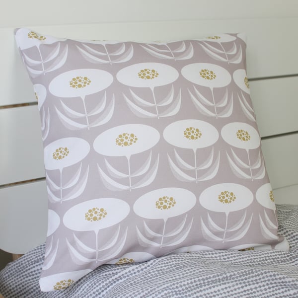 Pale Pink Dandelion Pattern Cushion Cover  - Sale