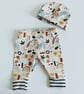Newborn, Leggings and hat set, baby shower gift, new baby, baby gift - Image 1