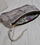 Hand Printed Linen Zipped Cosmetic Bag - Image 3