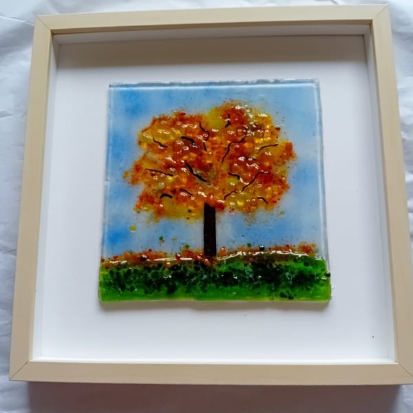 Fused glass Picture -  Autumn