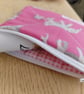 Handmade Quilted Coin Purse - Grey Elephants on Pink background - Image 4