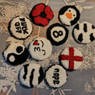 Punch needle car coasters 