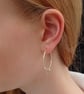 sterling silver hoop and wire earrings - jewellery handcrafted in South London - Image 7