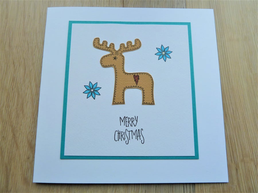 merry christmas deer card