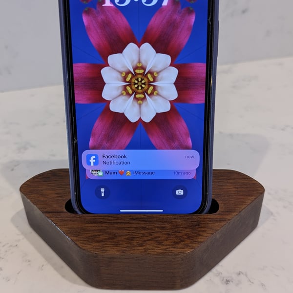 Wooden phone stand