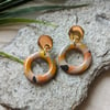 Abstract Warm Sky Doughnut Earrings 