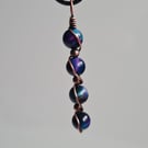 Multicoloured Galaxy Tiger's Eye Copper Necklace Pendant Gift Crystal Jewellery 