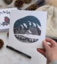 Mountain Cabin Christmas Card