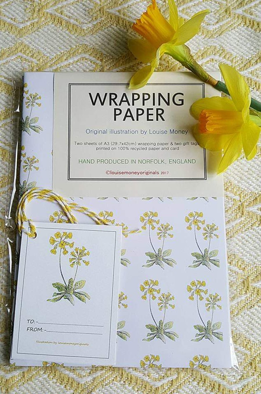 Cowslip wrapping paper