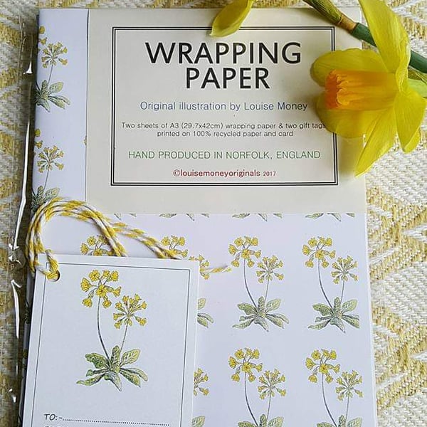 Cowslip wrapping paper