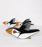Puffin wooden ornament, wildlife theme home decor, bird lover gift. - Image 1