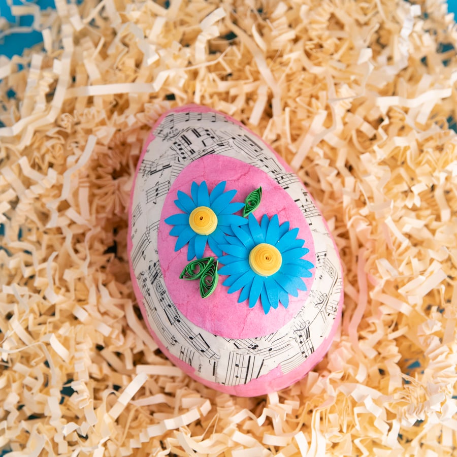 Decoupage Easter Egg Box - Pale Pink