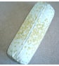 Gold Bolster Cushion COVER ONLY Round Cylinder Neck Roll 8x18 Embroidered Spots - Image 5